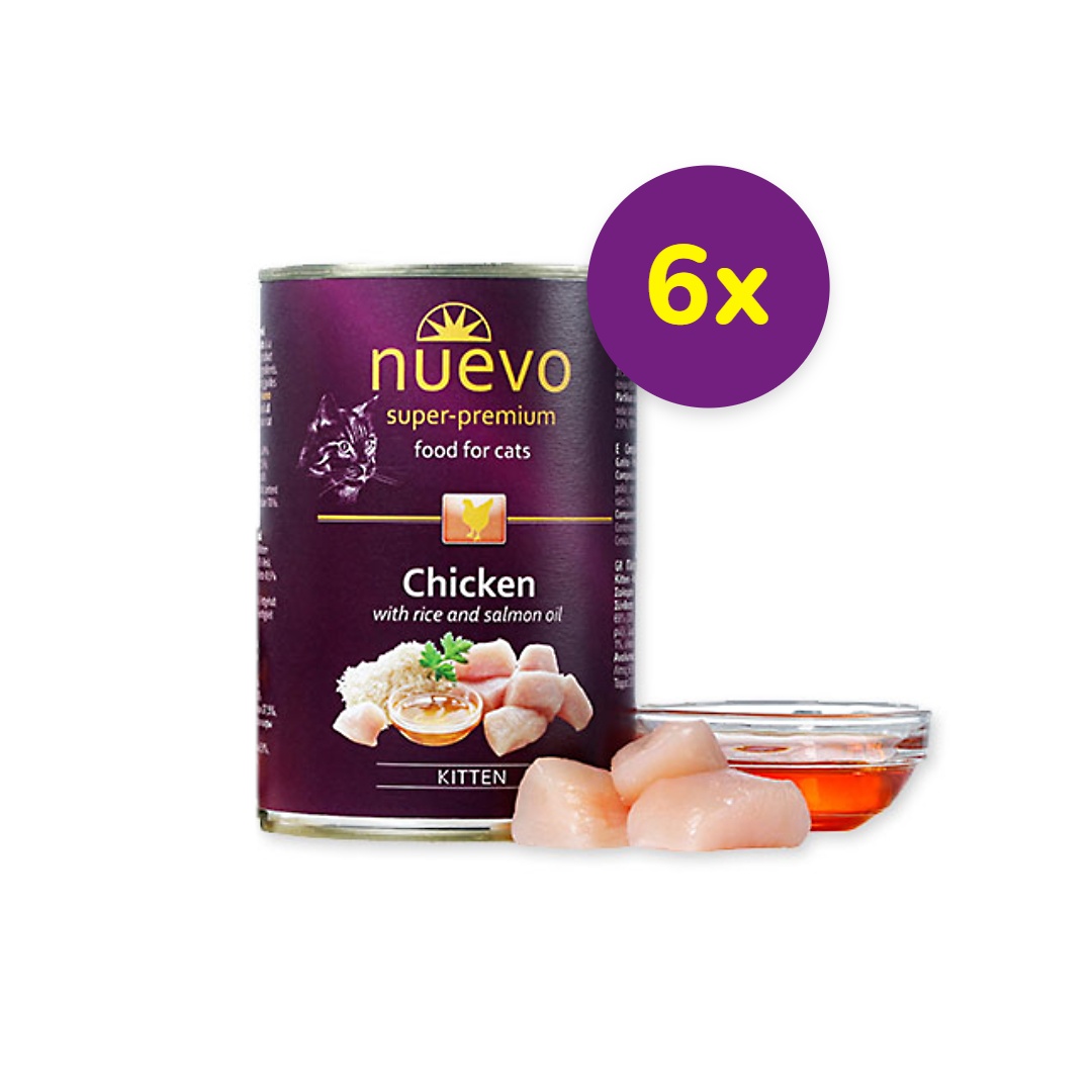 NUEVO cat Kitten Chicken bal. 6 x 400 g konzerva